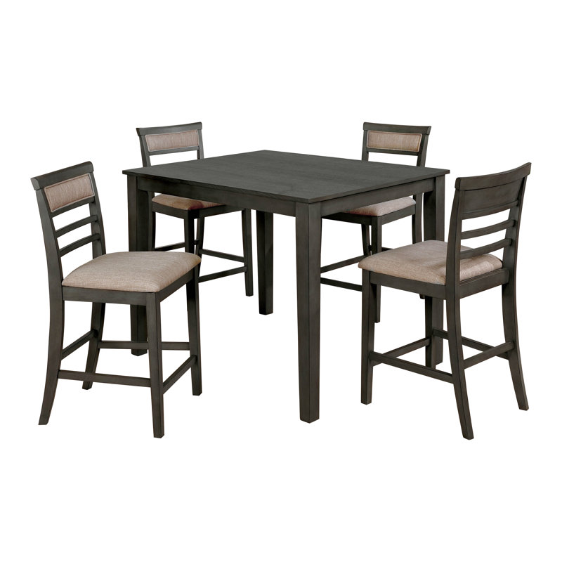 Bodhe Counter Dining Table Set, Gray, 5