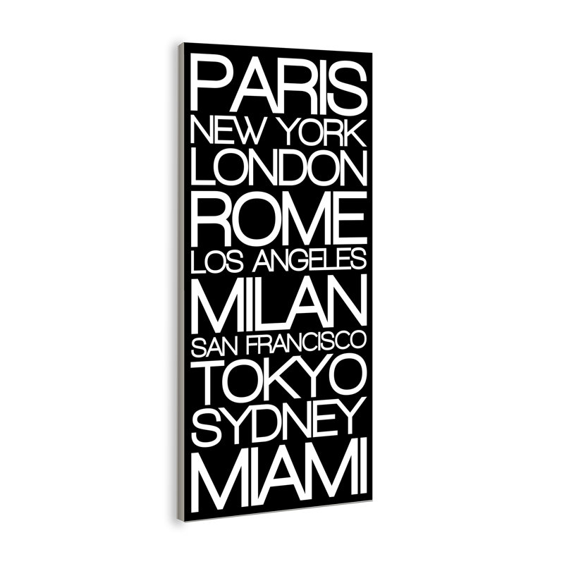 Plaque murale Paris, New York, Londres par House of Lulu