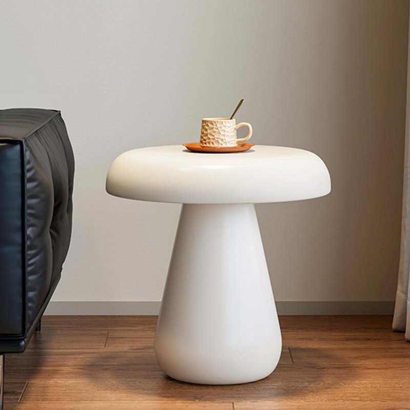 Table de bout en bois manufacturé moderne, Blanc, Blanc