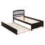 Lit simple avec lit gigogne en bois-330577362