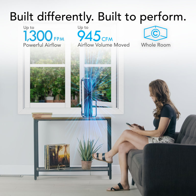 Vornado BXR Black Adjustable Height Tower Fan with 3 Speeds