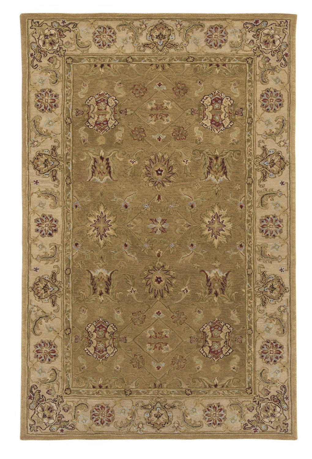 Continental Rug Company Uptown Oriental Handmade Tufted Wool Gold Area ...