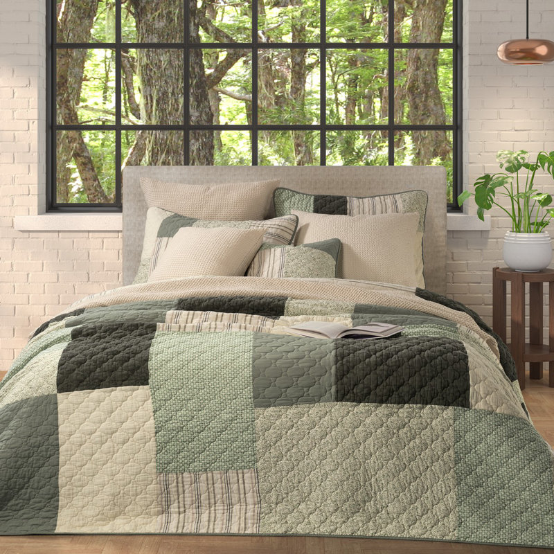 Ensemble de courtepointe Broccolini, California King Quilt + 2 Shams