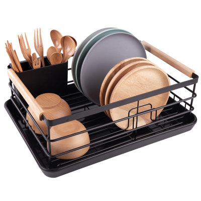 Dish Drying Rack, Dish Racks  (Black)