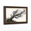 Art mural sur toile avec encre noire avec branches de fumée et oiseau perché-133049575