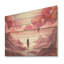 Pink And White Air Balloon Solitude II - Abstract Landscape On Wood Print-2049874152