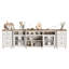 Buffet Scarlett avec 4 portes en verre, tablettes et tiroirs-82352303