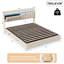 Blawnox Ottoman Storage Bed Frame with LED Headboard, Velvet Upholstered Lift Up Bed with Headboard Storage Shelves-153020084-153020091