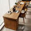 Bureau de direction rectangulaire en bois massif avec tiroirs Walnut-930664525-930664527