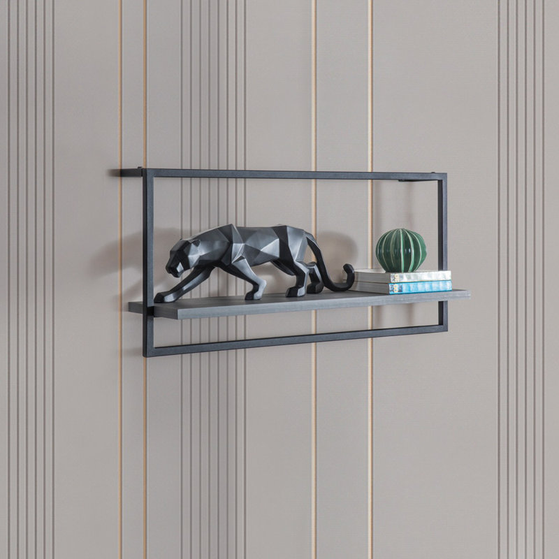 Locelso Floating Shelf, Black/Grey
