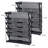 2 Pack Wall File Organizer, 6-Tier Vertical File Rack for Office/Home, Black