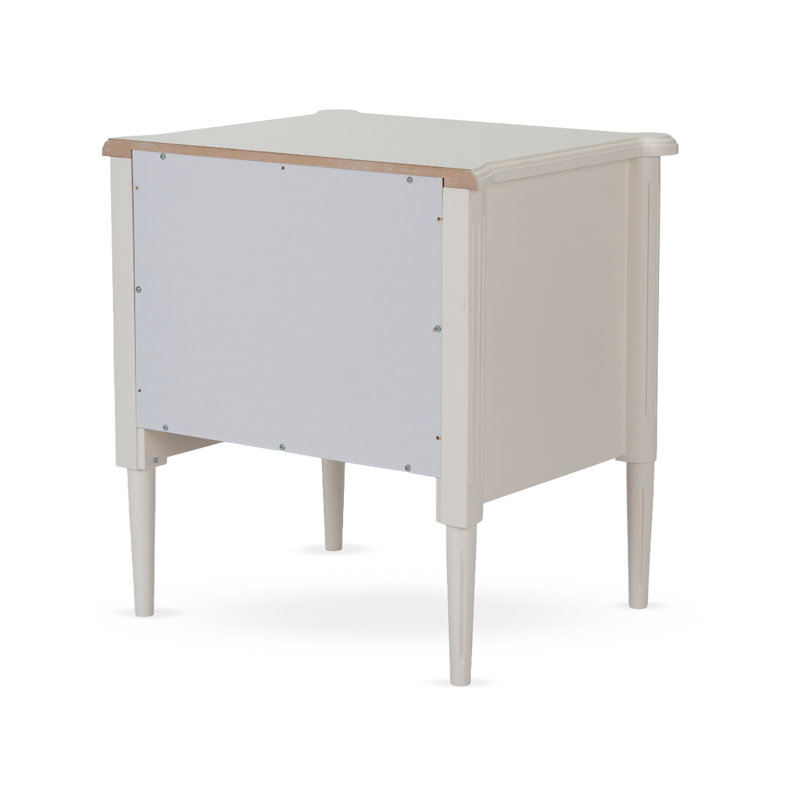 Doniesha End Table With Drawers, Antique White, Gray, Set of 2