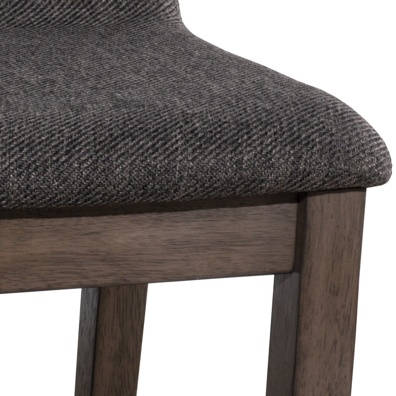 Sherlock Upholstered Counter Stool, Distressed Gray, Bar Stool (30" Seat Height)