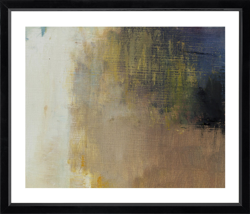 Earth Textured Abstract - Single Picture Frame Print, 205.74 cm H x 167.64 cm W, Gloss Black