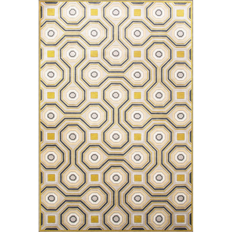 Tapis décoratif abstrait géométrique Creative, Tapis de couloir 3 pi 3 po x 6 pi 7 po