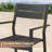 6-Person Patio Dining Set with 53" Metal Round Dining Table and 6 Stackable Armrest Chairs-1224839153