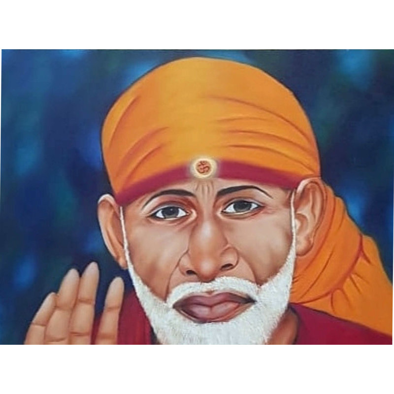 Peinture Sai Baba | Huile sur toile | Par Tejal Modi