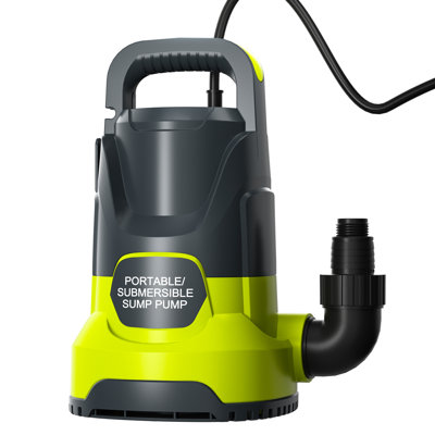 Submersible Sump Pump 1.6HP 4000GPH, Portable Electric Utility Pump for Clean and Dirty Water, with Multiple Hose Adapters for Flexible Connections, for Pools Basements Gardens Spas Hot Tubs Ponds Yards and Water Tanks