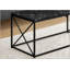 Table basse, accent, cocktail, rectangulaire, salon, L 40 po, stratifié aspect marbre noir, métal noir, contemporain, moderne-1326529075