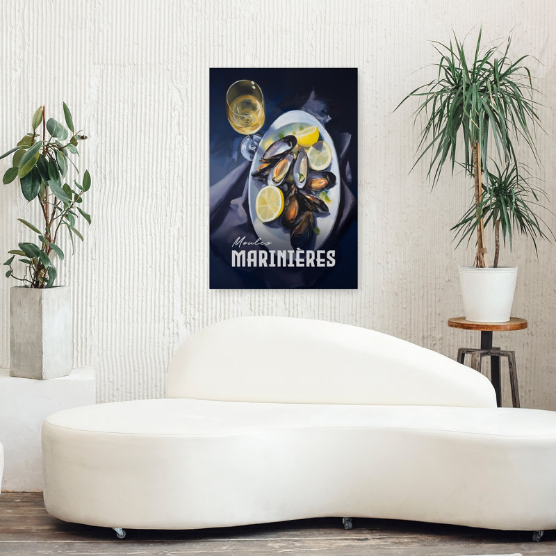 Classic Mussels And Wine by Andreas Magnusson - Wrapped Canvas Print, 91.44 cm H x 60.96 cm W