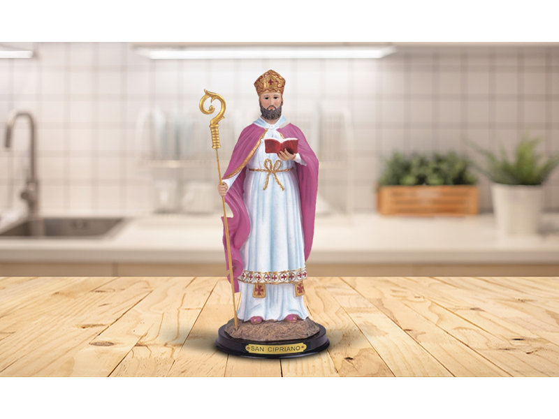 12"H Saint Cipriano Holy Figurine