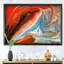 Or rouge et marbre bleu - reproduction d'art sur toile-51145742-51145750