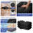 Set of 6 Tufted Dining Chair Cushions 16.5"x16.5"x3.5" with Ties & Non-Slip Backing, Black-600514815-600514689