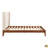 King Size Solid Dry Bamboo Wood 12 Inch Platform Bed, With 48" Upholstered High Headboard, Easy Assembly