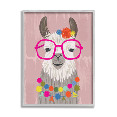 Lama, lunettes amusantes à pois, animal festif