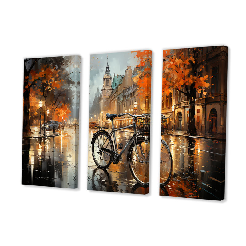 Vélo perle - ensemble d'art mural, H 32 po x l 48 po x P 1 po