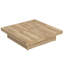 Table basse carrée avec plateau coulissant et rangement caché