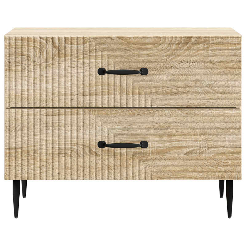 62cm W Manufactured Wood Bedside Table, Sonoma Oak