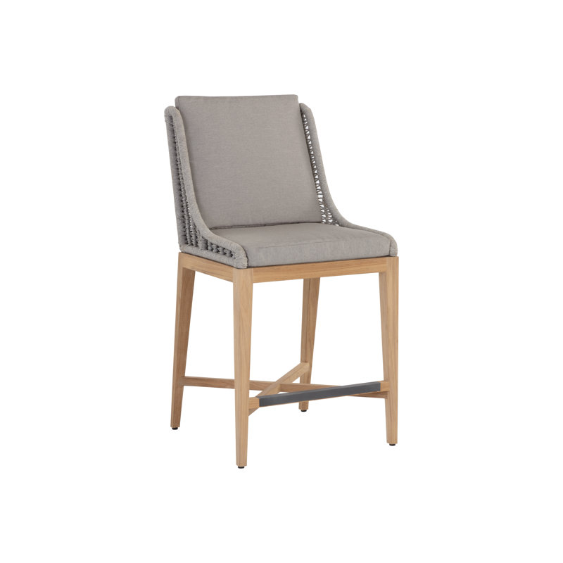Sorrento Outdoor Bar Stool, Taupe, 26"