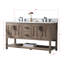 Ensemble de meuble-lavabo double 60 po avec plateau en pierre reconstituée Marissa-110149097