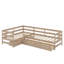 Lit plateforme simple en L avec tiroirs de rangement-1299703234