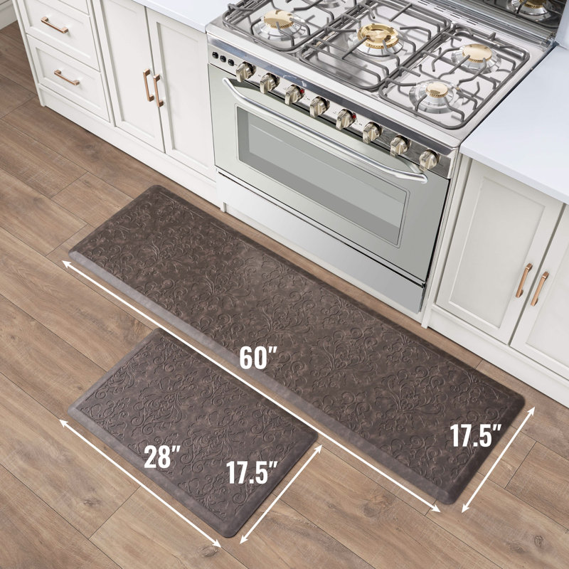 Creative Home Ideas Charlton Home® Marni Wellness Mats, Rectangle 1'5.5" x 5', Brown