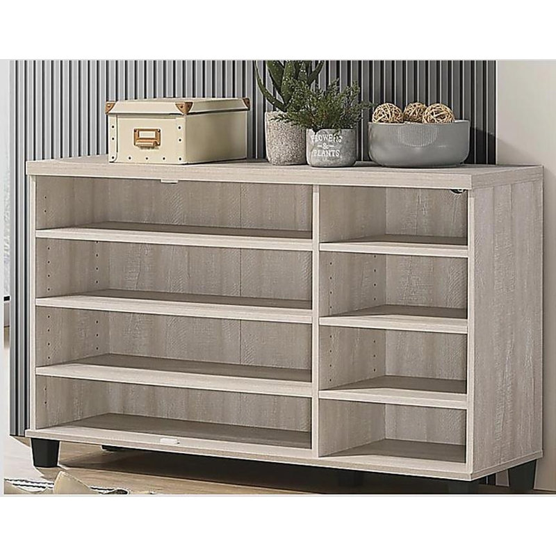 Armoire à chaussures 45 po 3 portes finition chêne gris poussiéreux
