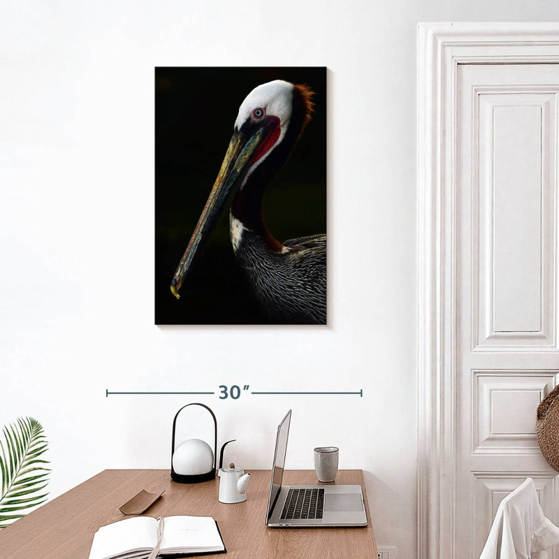 Brampt Brown Pelican Portrait, 30" H x 20" W