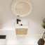 Meuble-lavabo mural avec lavabo en céramique et porte simple en MDF à fermeture en douceur-1034092919