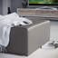 Repose-pieds en velours gris Mingle Performance-551264411