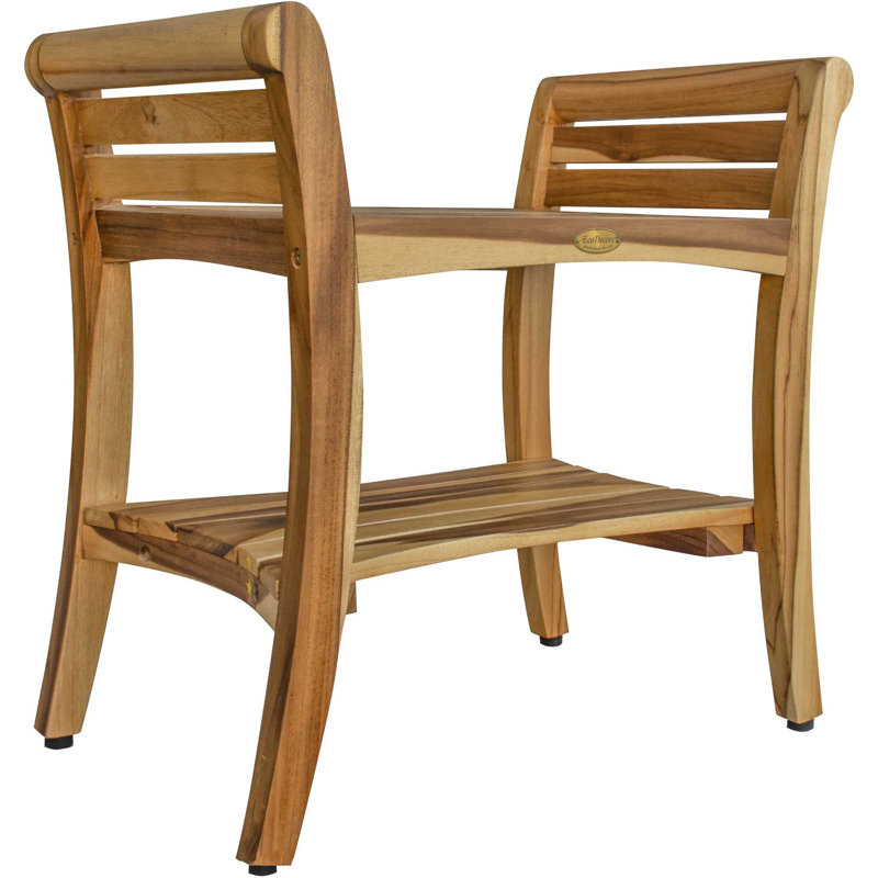 15'' W Teak Shower Bench, Natural
