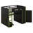 Full Size Wood Loft Bed For Bedroom, Gaming Bed With Desk,Wardrobe,Ample Storage Space And RGB LED Light-1439474119