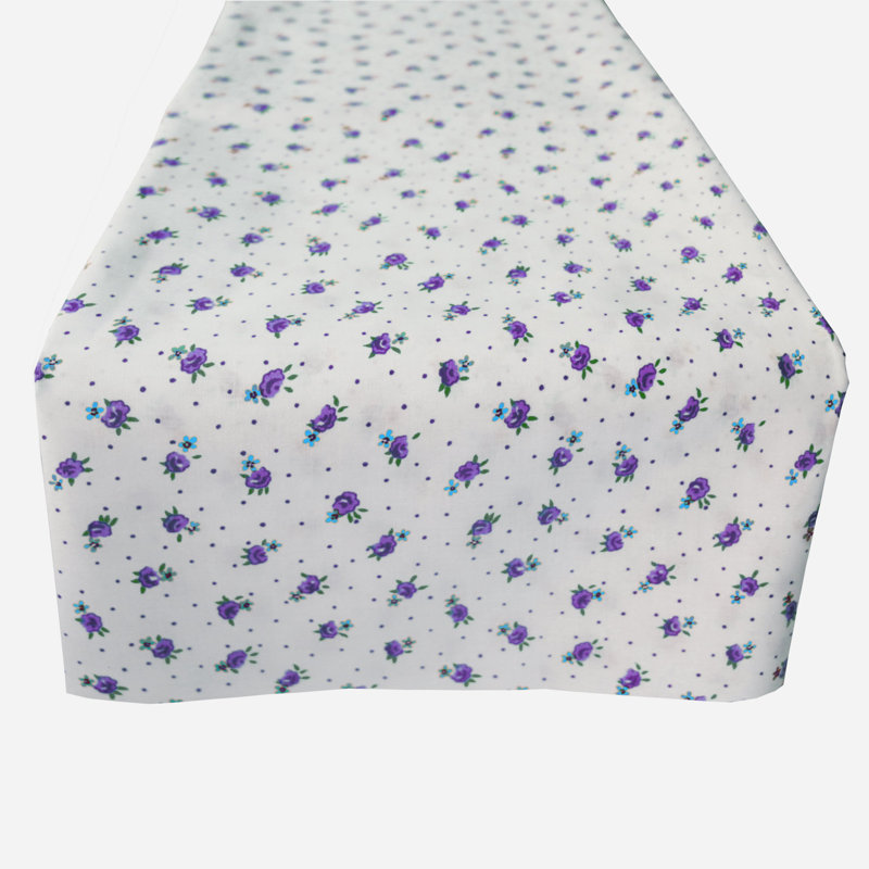 Tiny Flower Dots Print Table Runner, 60" Rectangle