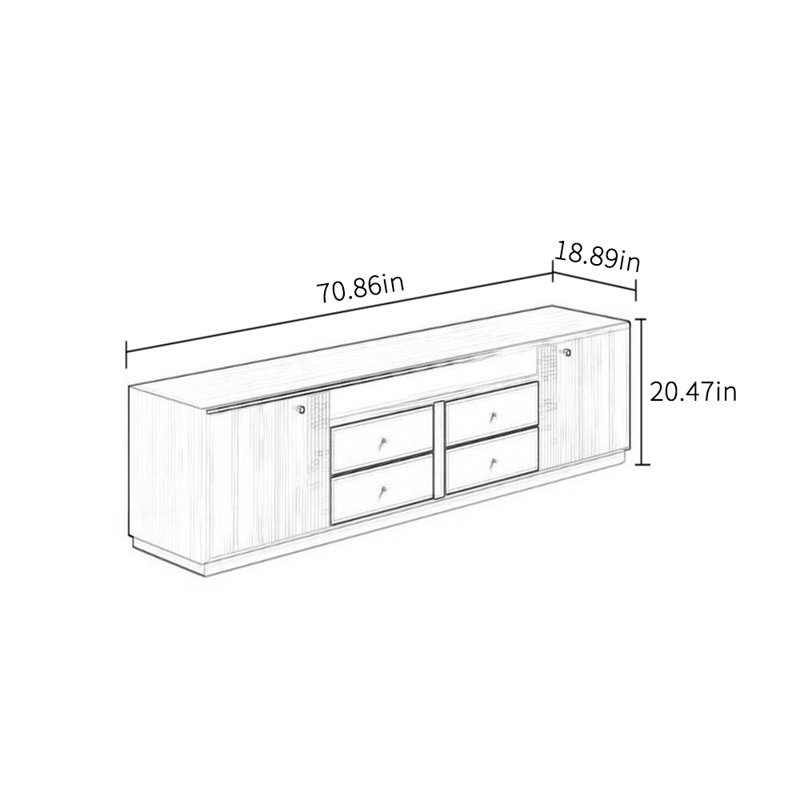 Meuble télé classique, 70.86"
