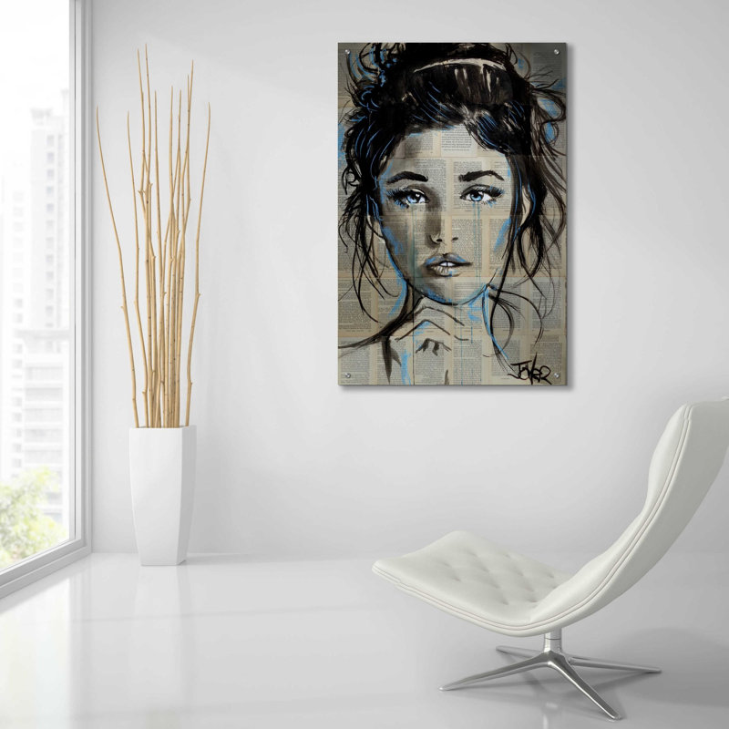 " Baby Blue " by Loui Jover, 36" H x 24" W x 0.2" D