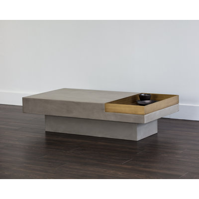 Bat?han Stone Top Coffee Table - Grey
