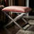 Holley X Bench Ottoman, 23", Blush Pink