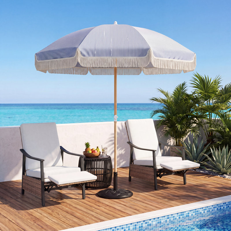 Parasol de plage 8 pi Wykisha, Blue
