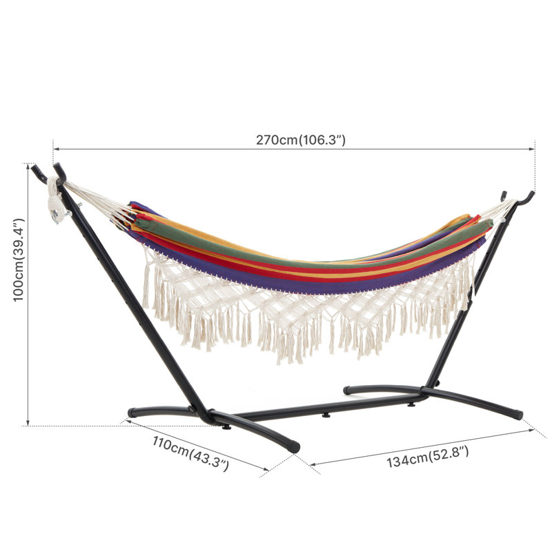 Steel Hammock Chair Stand, Multicolor