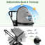 Poussette réversible 2 en 1 pour bébé, poussette de voyage légère pliable avec harnais à 5 points-131512147